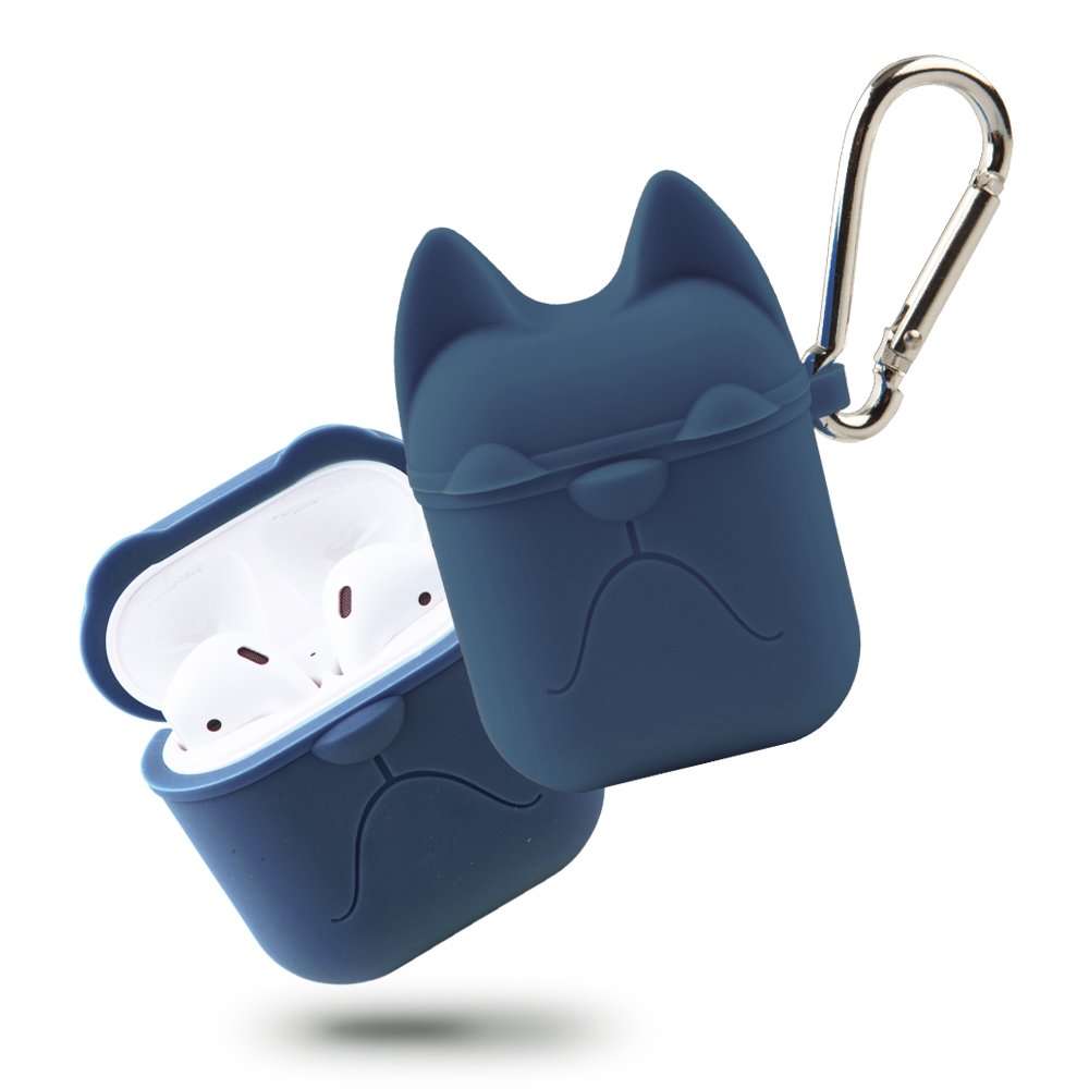 Airpods case Soft Silicone Rubber Protective case Waterproof Skin Texture Shock Proof Anti-Scratch Shock Resistant for Apple Airpods Accessories
