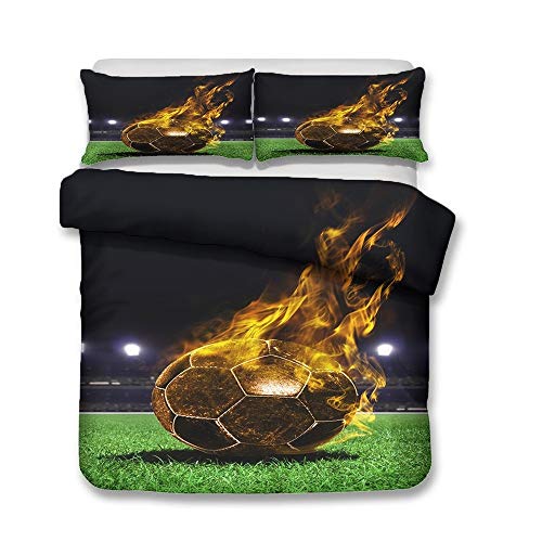 Parure de lit football 3D chaude et confortable pour lit enfant - 2
