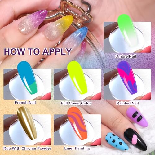 Set de Gel para Uñas Gradient con 16 Colores Neón miniatura 3