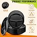 Umigy 100 Pcs 10 Inch 3 Compartments Divided Plastic Plates Bulk Colorful Disposable Heavy Duty Round Dinnerware for Valentine Wedding Birthday Party (Black)