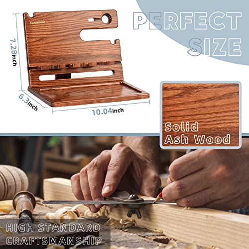 Funistree Dad Men Gifts For Fathers Day From Daughter Son, Ash Wood Docking Station Nightstand Organizer, Birthday Gifts For Husband From Wife, Unique Him Boyfriend Gifts For Anniversary Graduation #TOP4