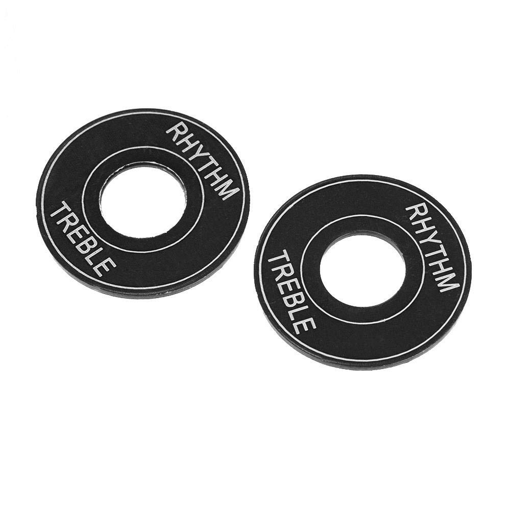 Guitar Toggle Switch Washer, Aluminum Plate Rhythm Treble Washer Ring for Electric Guitar(Black) Electric Guitar Accessories
