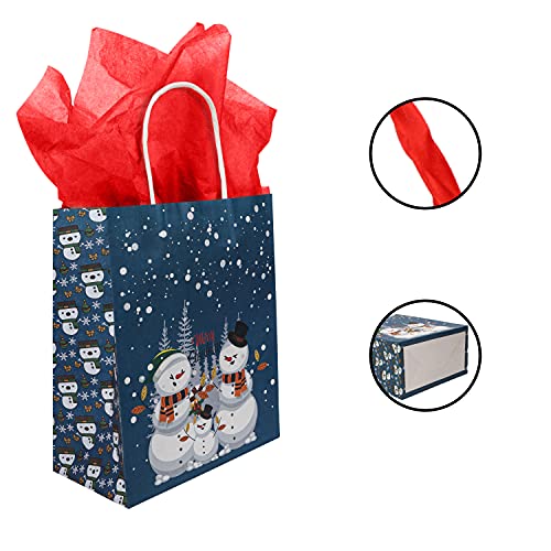 Belle-Vous-Christmas-Themed-Party-Kraft-Paper-Gift-Bags-with-Handles-and-Tissue-Paper-24-Pack-6-Designs-Festive-Xmas-Party-Goodie-Bag-Set-for-Party-Favours-Treats-Presents-and-Gifts