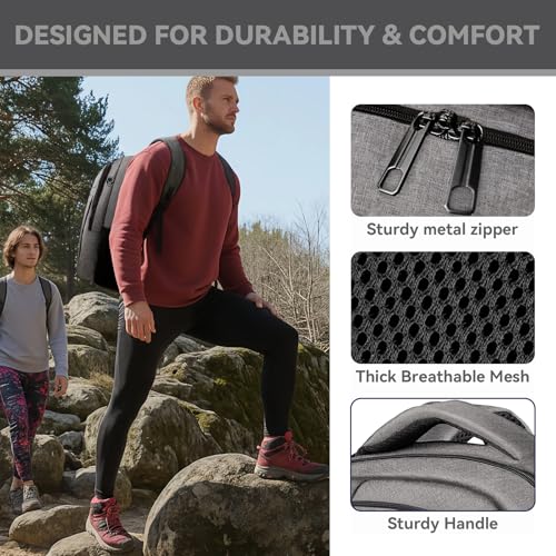 Image of AREYTECO Travel Backpack, 18.4 Inch Extra Large Laptop Backpack Airline Approved, Business Anti Theft Sturdy Work Computer College High School Backpack Bag Fits 18 Inch Notebook for Men Women, Grey