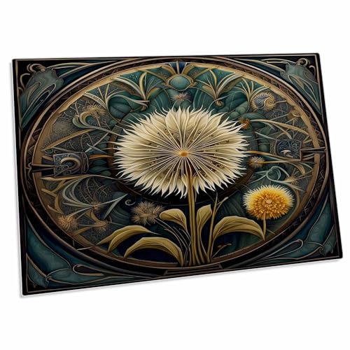 3dRose Desk Pad estilo Retro Art Deco Wildflower miniatura 1