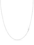 KEZEF 1mm 925 Sterling Silver Necklace for Women | 16-36 inch long Silver, 18k Gold, Rose Gold Necklaces for Women - Made In Italy Real Cable Chain Jewelry | Dainty cadena de plata s925 para mujer