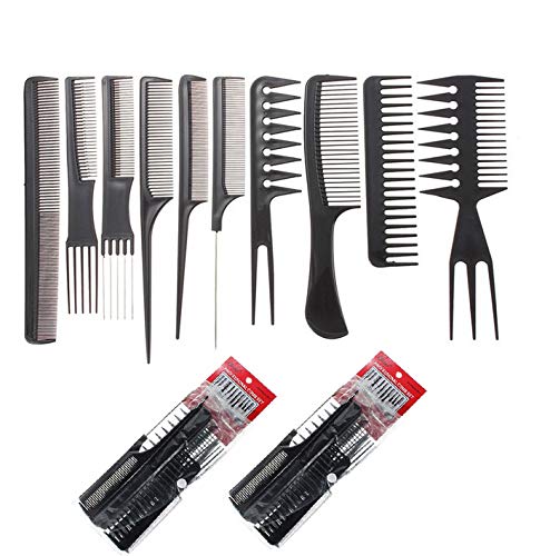 SBYURE 20pcs Professional Styling Comb Set,10pcs/Set,2 Set Salon Hairdressing Combs Hair Care Styling Tools Hair Cutting Comb Sets Kit