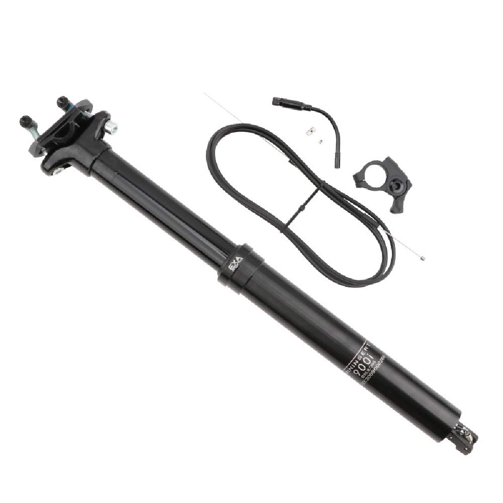 Hapihom Tige De Selle Télescopique Hydraulique – 30,9/31,6 Mm, Course 125 Mm, Alliage Alu, Contrôle Par Câble, VTT