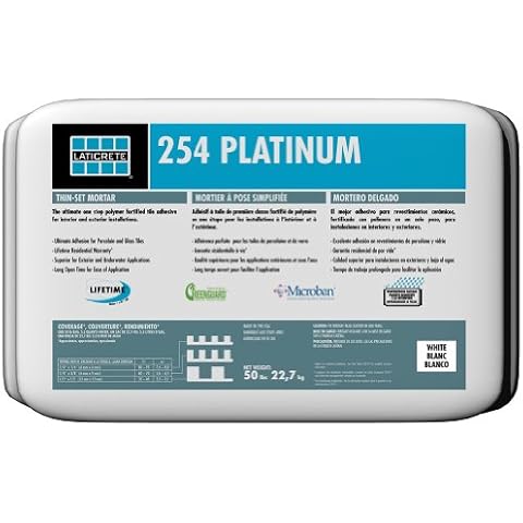Laticrete International 0254-0050-21 Laticrete Platinum Multipurpose Thin-Set Mortar, 50 lb, Gray Cover