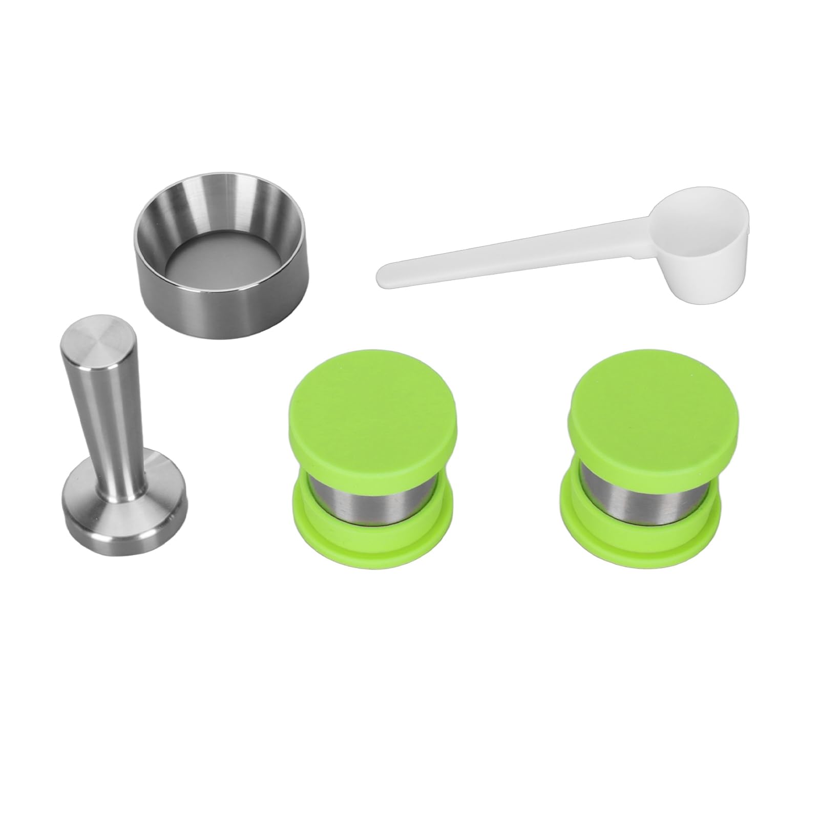 Cápsula de café Recargable, Cápsulas Reutilizables Duraderas de Acero Inoxidable para Oficina en Casa, Paquete de 2 (Verde)