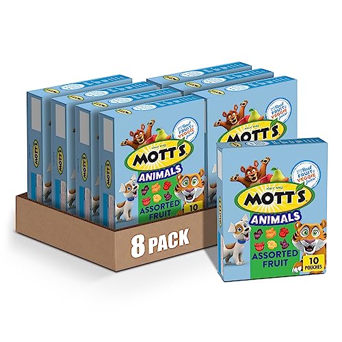 Mott's Animals Fruit Flavored Snacks, 10ct, 8 boxes