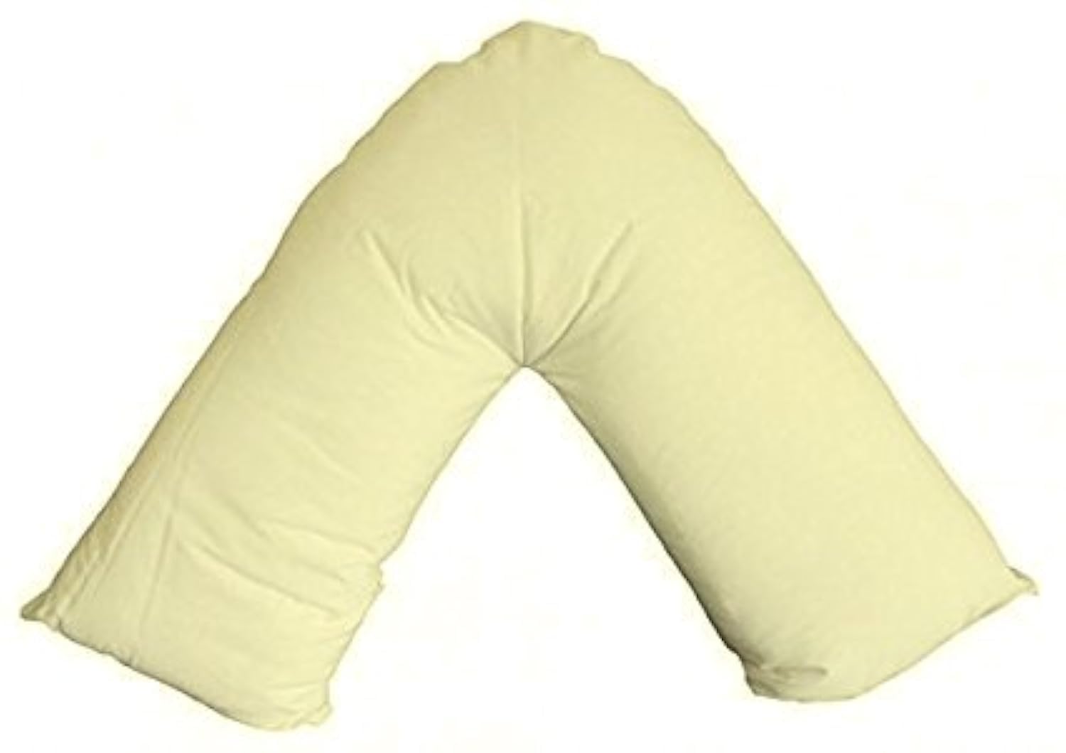 Maria Luxury Bedding & Linen Cream V Shaped Orthopaedic Nursing Pillowcase | Neck And Back Support | Pregnancy V-Shaped Pillowscase (Cream)