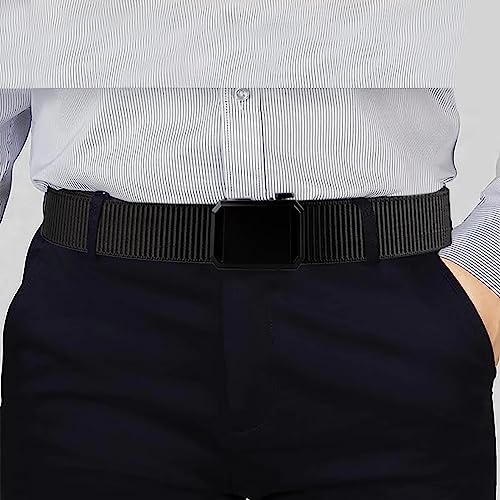 Men Belts Ratchet Belt- Nylon Web Belt Men and Women's Casual Belt for Jeans Pants - Adjustable Belt with Slide Buckle3