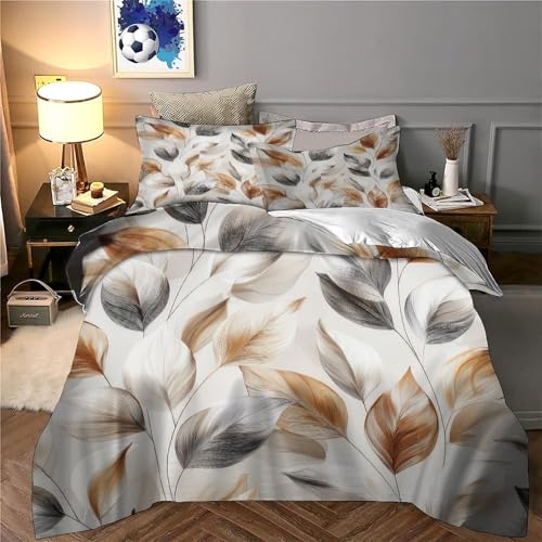 Parure de lit King effet 3D toucher microfibre super douce pour lit double - 6