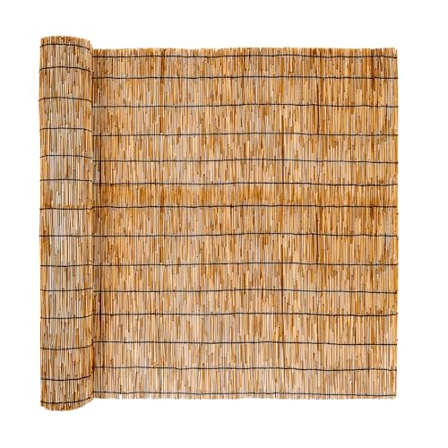 Natural Reed Fencing Privacy Fence Bamboo-Like Reed Screen Curtain Natural Fencing for Garden Balcony Outdoor Backyard Patio Decors Fence Rolls-Brown 3FT X 13.1FT
