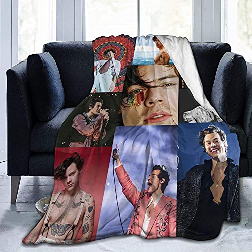 Harry-Styles 2021 - Manta de felpa ligera para adultos y niños para usar, 60 x 50 pulgadas
