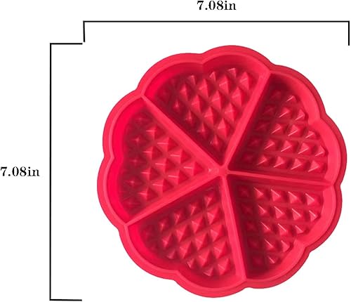 Miniatura 2 de HYCSC Molde de silicona para gofres, molde de silicona de 5 cavidades para hacer gofres, molde de silicona antiadherente para hornear, ideal para