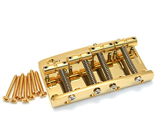 Gotoh Vintage Style Bass Guitar Bridge (4-String) Gold