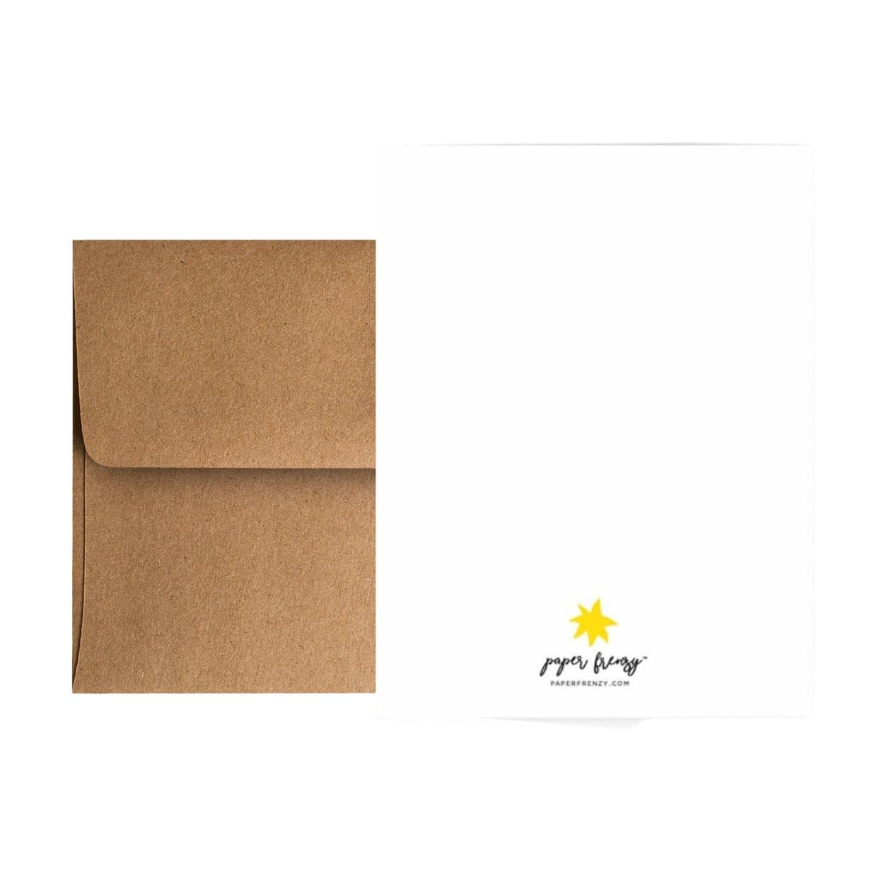 Paper Frenzy Künstlerische Weihnachtskarten, mit Umschlägen aus Kraftpapier, bunt, 25 Stück