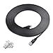 Produktbild Cable Matters Snagless 10 Gigabit Cat 6 Kabel 15 Meter (Cat6 Kabel LAN Schnur Flach Lankabel Cat6) in Schwarz mit Kabelklemme- Netzwerkkabel 15 Meter