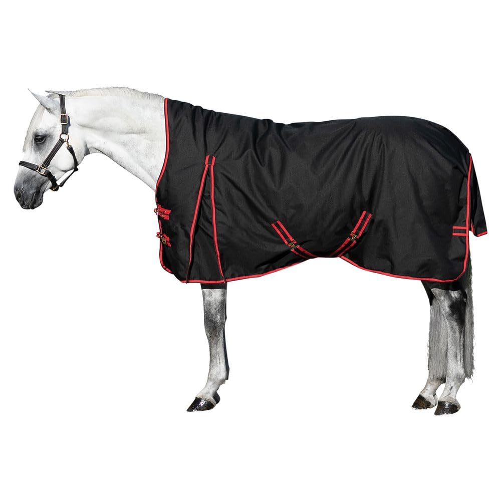 STORM SHIELD Blizzard II Horses Turnout Blanket | Euro Fit Coverage | 1200 Ripstop Polyester | Waterproof Horse Sheet | Horse Rain Sheet | Tekno-Fleece Winter Horse Blanket | Color Black | Size 84