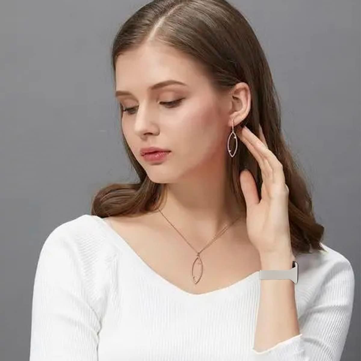 Solo Loop - Correa delgada compatible con correas de Apple Watch de 1.496 pulgadas, 1.575 pulgadas, 1.614 pulgadas, 1.654 pulgadas, 1.732 pulgadas, 1.732 pulgadas, correa elástica de
