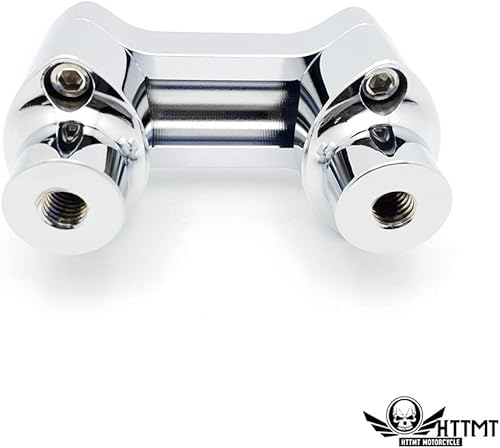 Miniatura 2 de HTTMT - US-TGHD-HBS009-CD- Kit de abrazadera superior de manillar Hefty de 1" y 1 pulgada Negro 2" de alto compatible con Harley Softail Sportster