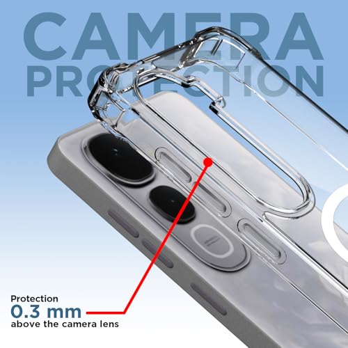 Image of Pikkme Back Cover for Vivo Y400 Pro 5G Mag-Safe Shockproof PC + TPU Protective Case Magnetic Support Bumper Case (Transparent Mag-Safe)