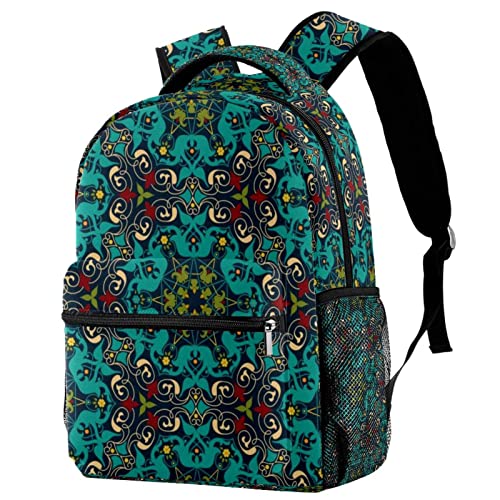 Sac à dos voyage Vert Mandala Leisure Campus avec porte-bouteille