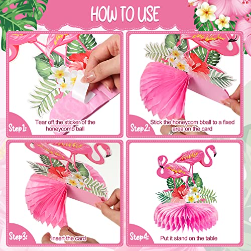 Wettarn 12 Pcs Flamingo Honeycomb Centerpieces Decorations Hawaii Luau Honeycomb Centerpieces Flamingo Party Table Centerpieces Summer Tropical Aloha Party Table Toppers Hawaiian Luau Party Supplies #TOP3