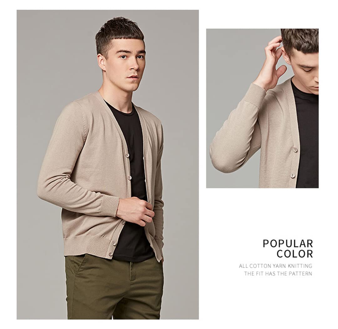 Zadaos Hombre Color Sólido Suéter De Punto Otoño Invierno Algodón Cárdigan Casual Botones Cárdigans