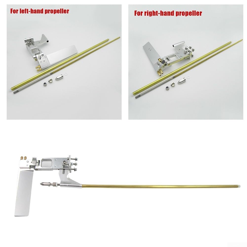Kit timone sterzo per barca RC con albero di trasmissione flessibile da 4 mm, per assemblaggio in alluminio CNC per modelli marini, puntone regolabile per albero con capezzoli di raffreddamento ad