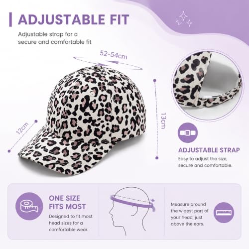 Roykong Casquette Leopard Ajustable Casquette Enfant Protection Solaire – vue 2