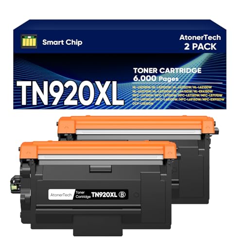 Image of TN920XL / TN920 High Yield Black Toner Cartridge HL-L6210DW Compatible for Brother TN920 TN920XL TN920XXL | HL-L6210DW MFC-L5915DW MFC-L5710DW HL-L5210DW HL-L6310DW MFC-L6810DW printers (2-Pack) ink
