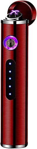 Encendedor eléctrico de plasma de doble arco recargable por USB, encendedor fresco, a prueba de viento, mini cilindro con pantalla de alimentación