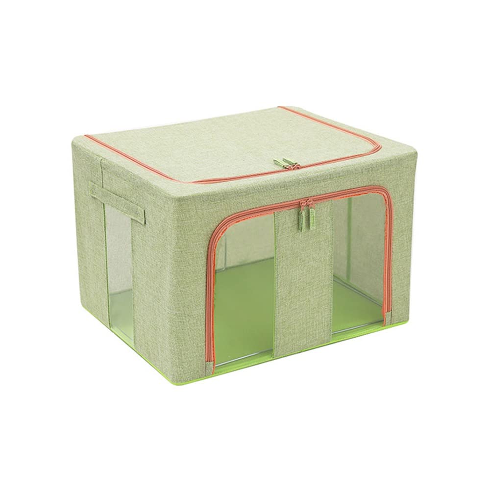 ETRGFTHU Clothes Storage Bag Household Large Capacity Box Foldable Design Under-bed/wardrobe Sundries Bin Dust and Odorless(Green)
