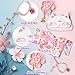 17cm Doll Clothes,Outfit Accessories Kimono Set for 6.7inch Dolls Girls, Kawaii Chic Designer Style Flower Hairbow+Pink Clothing Pajamas+Cute Halloween Mask(NO Doll)