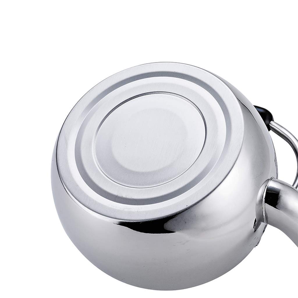 Czajnik ze stali nierdzewnej, czajnik do gwizdania, gazowa elektryczna kuchenka ceramiczna, uniwersalne pogrubienie, do domu, biura, na zewnątrz, 4 l