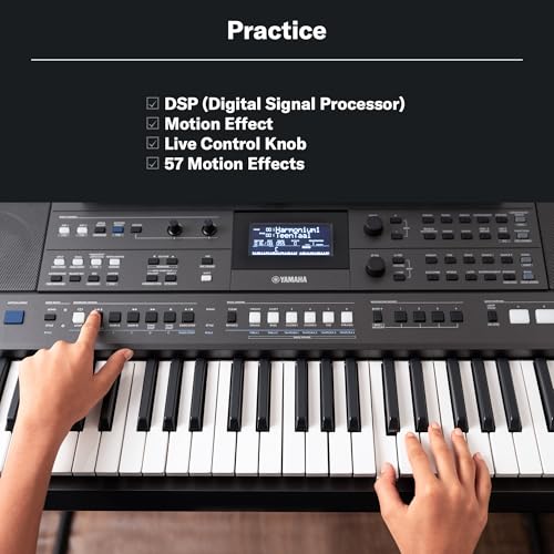 Image of Yamaha PSR-I510 61-Key Portable Keyboard, Upgraded Version of PSR-I500, Indian & Western Tones, Enhanced Songs & Styles, Built-in Rhythms, Lesson Function, Power Adapter Included
