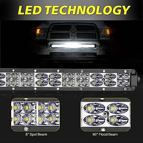 Image of 18 Inch Slim LED Light Bar 144W Spot Flood Combo Off Road Lights