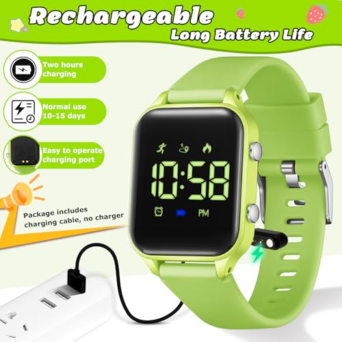 Image of LAVAREDO Kids Digital Watches for Boys Girls,Waterproof Sport Watch with Pedometer Stopwatch Vibration Alarm for Ages 5-13,No App Fitness Tracker Watch for Kids Teens Birthday Gifts