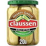 Claussen Deli-Style Hearty Garlic Sandwich Pickle Slices (20 oz Jar)