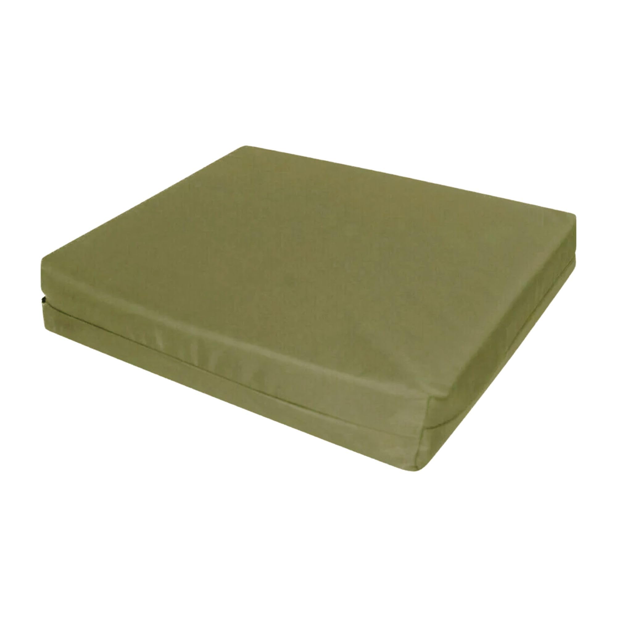 Garden Chair Seat Pad Indoor Outdoor multi-use for garden patio furniture chair seat pad cushion Water-resistant with zipped removable washable cover 4 cm width (51 x 48 cm (20"x19"), Olive Green)