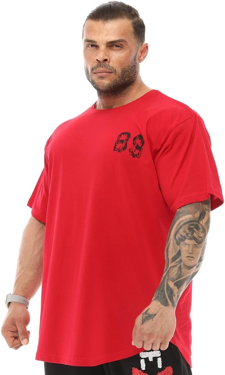 Men's Oversize T-Shirt Thin Fabric 100% Cotton Rag Top Gym T-Shirt