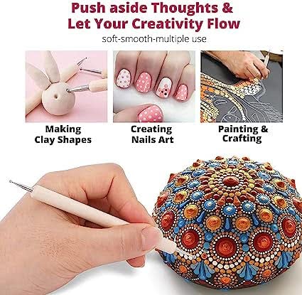 SCHMIDT Dotting Tools | 9 PCS Mandala Dotting Tools for Painting, Drawing & Art Supplies | Multiuse Dot Painting Tools for Creative Nail Art, Rock Painting | Best Arts and Crafts for Adults and Kids 2