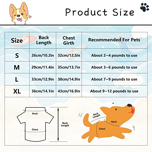 Cooshou 4Pcs Dog Cat Shirts Dog Polka Dot Vest Dog Stripe Sleeveless T-Shirt Pet Soft Vest Breathable Clothes For Small Medium Dog Puppy Kitten Cat M #TOP2