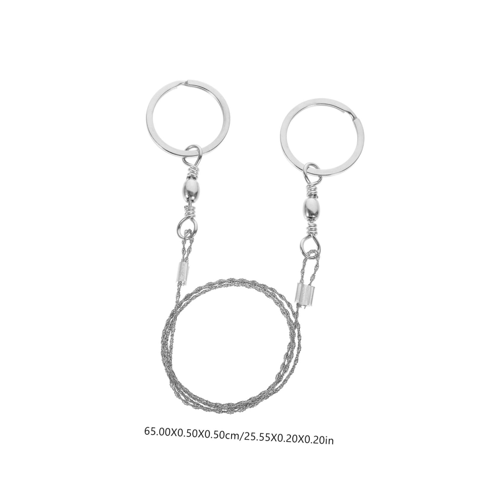 TOGEVAL 2pcs Survival Wire Saw Pocket Chain Rope Saw Portable Handheld Chainsaw for Outdoor Cutting Cable