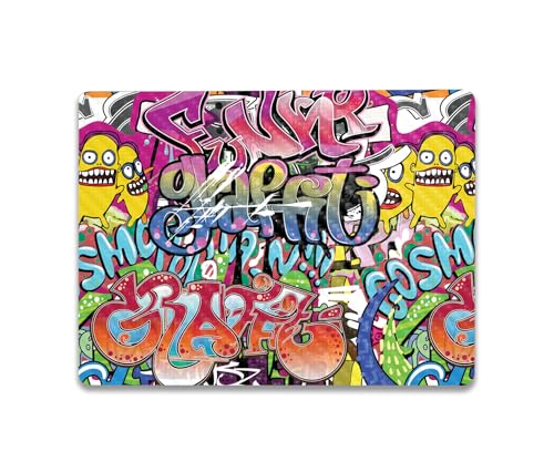 Image of MightySkins Carbon Fiber Skin Compatible with Microsoft Surface Laptop Go 3 (2023) Full Wrap Kit - Funky Graffiti | Protective, Durable Textured Carbon Fiber Finish | Made in The USA
