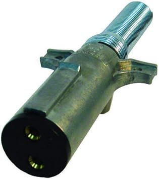 Tectran 670-27SG Vertical Dual Pole Plug Socket Tarp Systems Connector, Vertical plug assembly with spring guard Crimp Termination