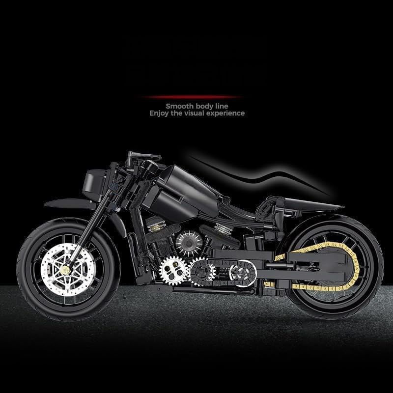 KeKeDuo Technik Motorrad Bausteine Supermotorrad, 586 Klemmbausteine Technik Rennen Superbike Modellbausatz Kompatibel mit Andere Marken